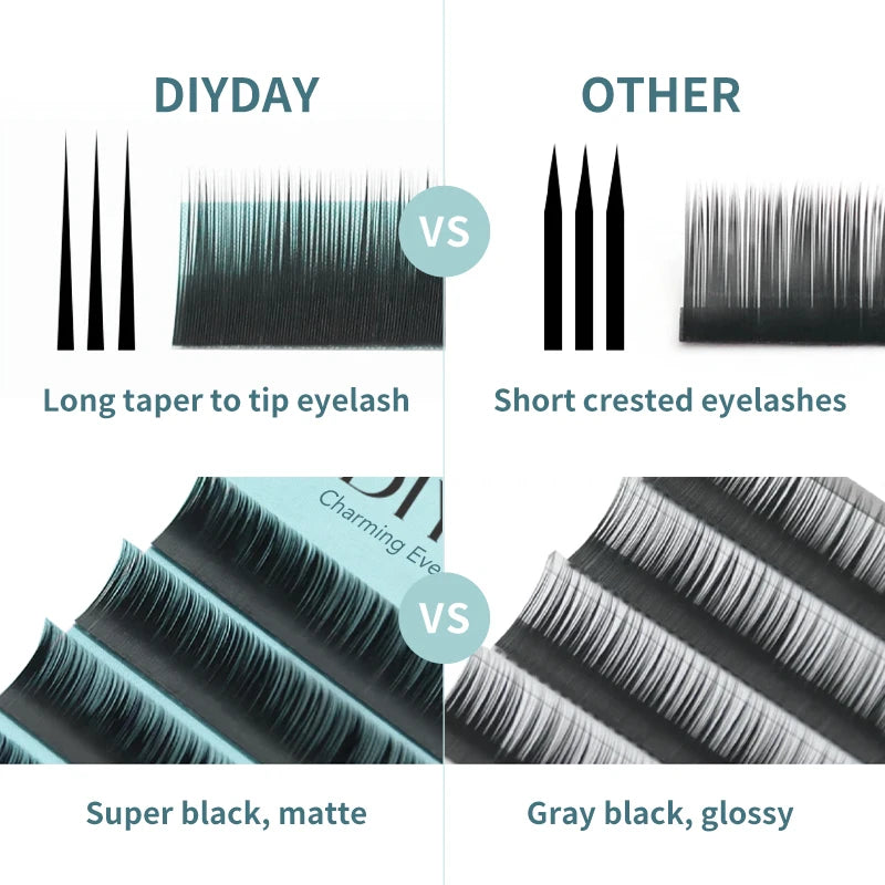 DIYDAY Eyelash Extension Supplies - Natural Soft Classic Lower Lashes