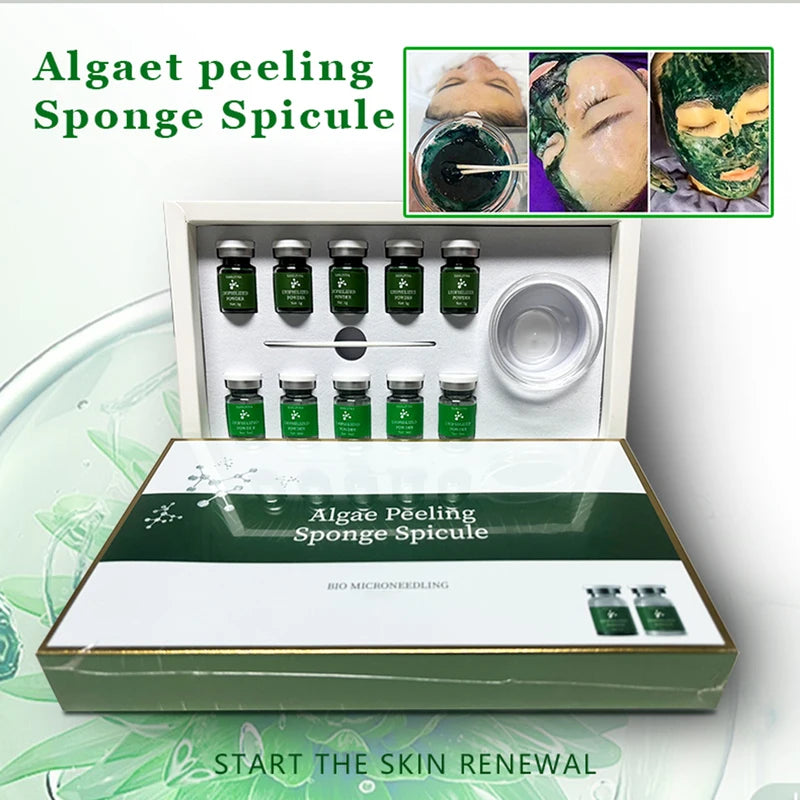 Algae Peeling Powder Facial Kit - Seaweed Mask & Moisturizing Skin Care Set