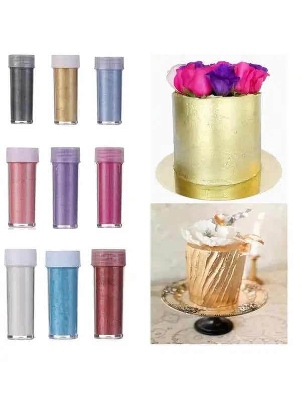 Gold Powder Glitter Dust for Cake Decorating - Edible & Non-Toxic Food Safe