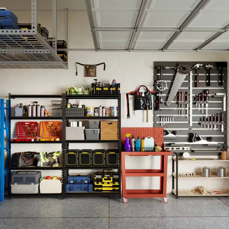 Heavy-Duty Metal Storage Rack - Adjustable Height, 2000 lbs per Layer
