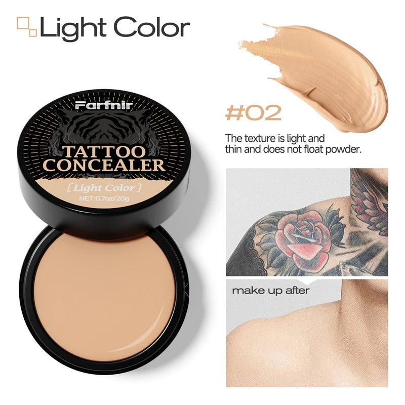 Tattoo Concealer Cream Waterproof Sweatproof Skin-Friendly Makeup - 2 Colors