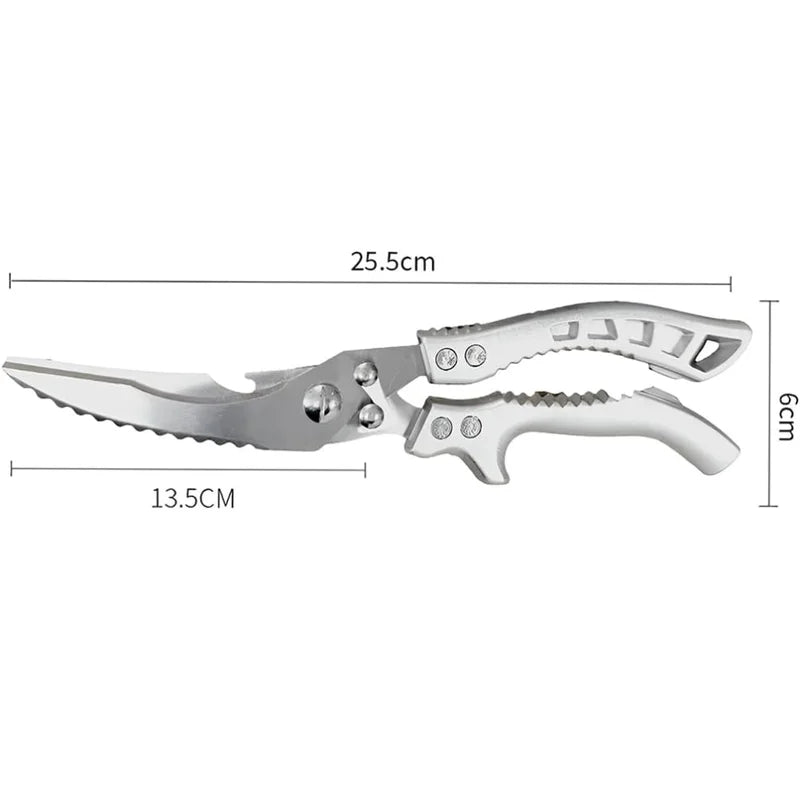 Stainless Steel Kitchen Scissors for Chicken, Meat, Fish & Vegetables with Safety Lock