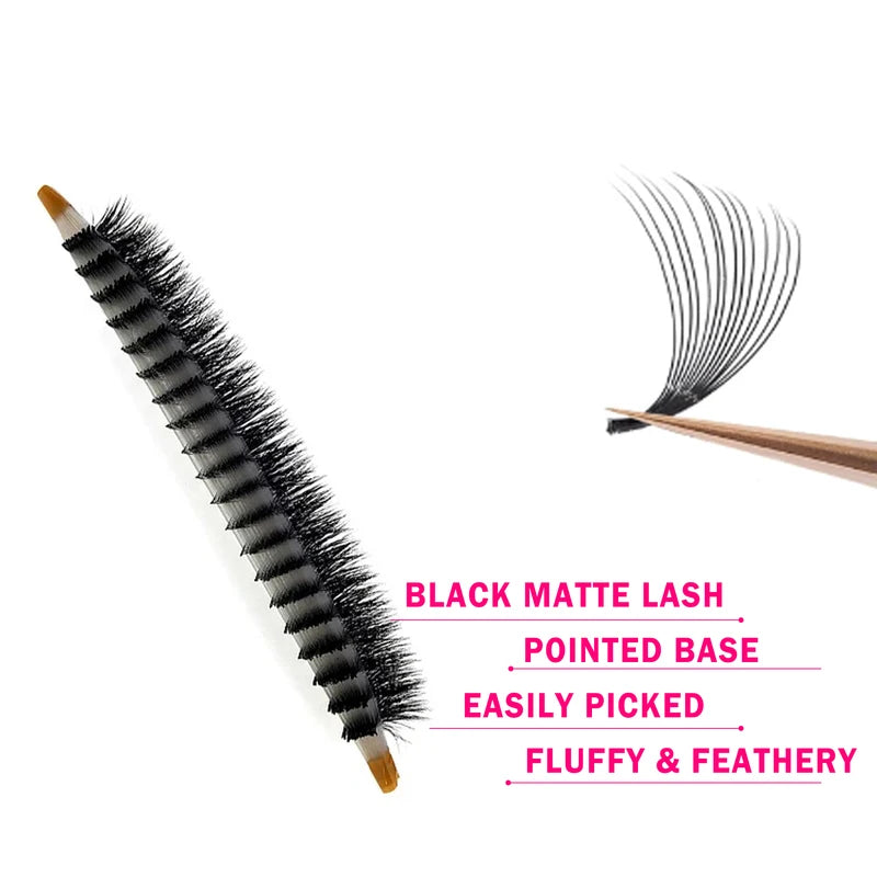 Premade Volume Mink Eyelash Extensions Wide Fans 3D-16D Pointed Base Wholesale
