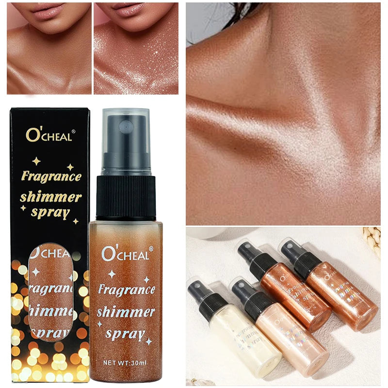 30ml Fragrance Shimmer Glitter Body & Hair Spray - Long Lasting Highlighter