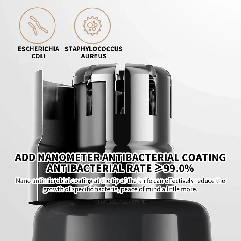Electric Nose Hair Trimmer for Men – Rechargeable, Waterproof, Painless Grooming