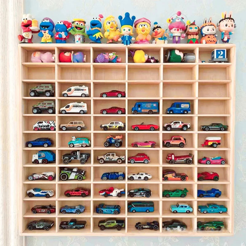 Toy Car Display Shelf Organizer for Miniature Figures and Collectibles