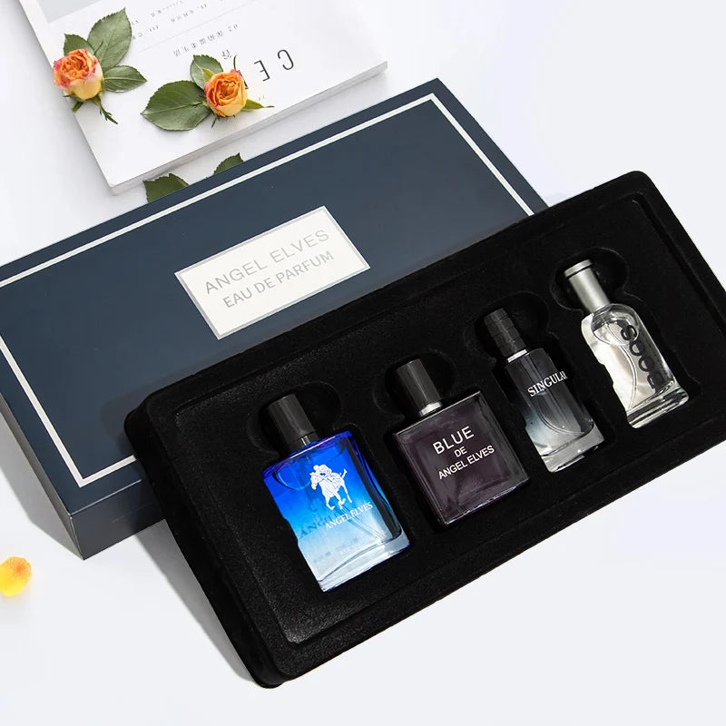 Men's Cologne Gift Set - 4 Premium Vanilla & Scented Pheromone Perfumes, Long Lasting
