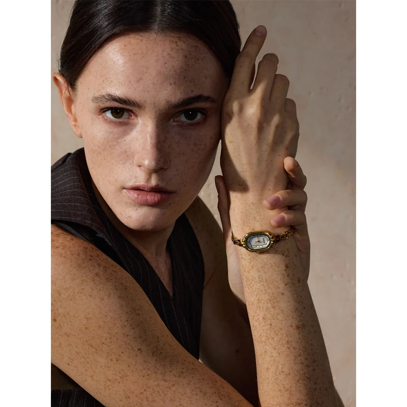 Stainless Steel Ladies Watch with Japan Movement Waterproof 18K Gold PVD Plated Jewelry
