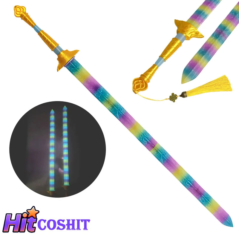Colorful LED Sword Cosplay Prop for Women Halloween Carnival Roleplay