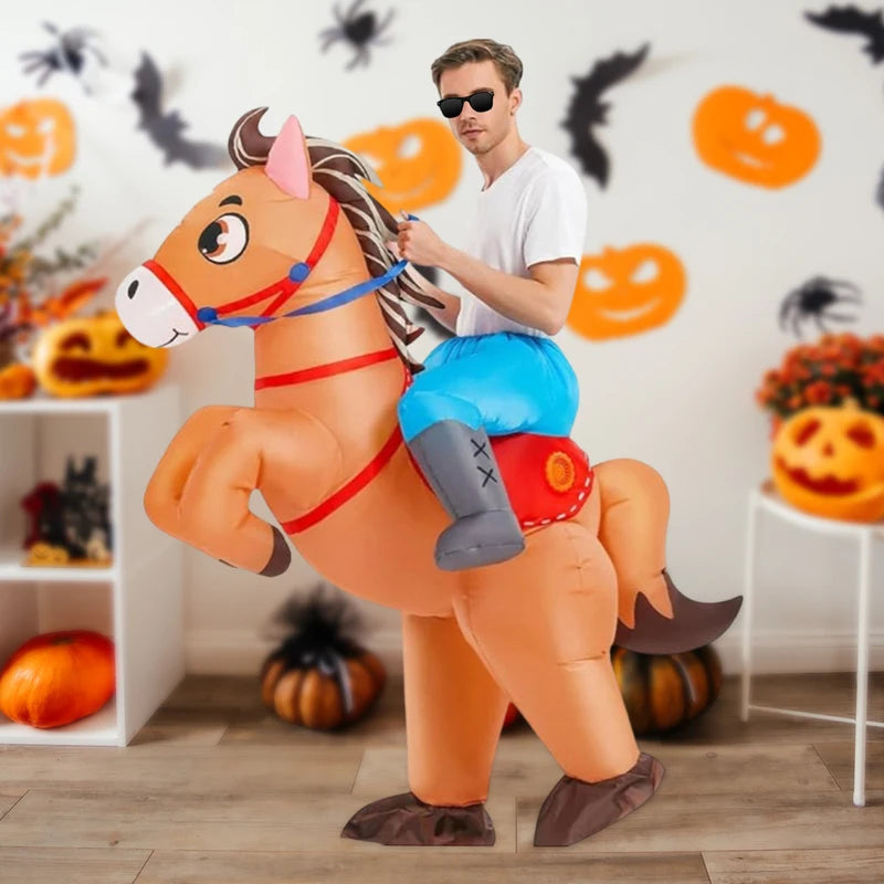 Inflatable Horse Costume for Adults and Kids - Hilarious Party Cosplay