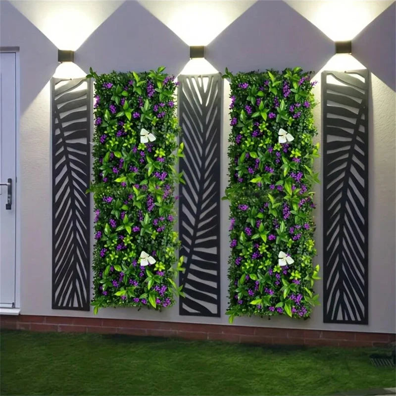 Hanging Plant Wall Panel with Greenery and Flowers for Indoor Outdoor Decor