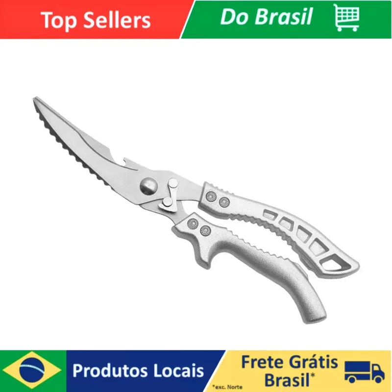 Stainless Steel Kitchen Scissors for Chicken, Meat, Fish & Vegetables with Safety Lock