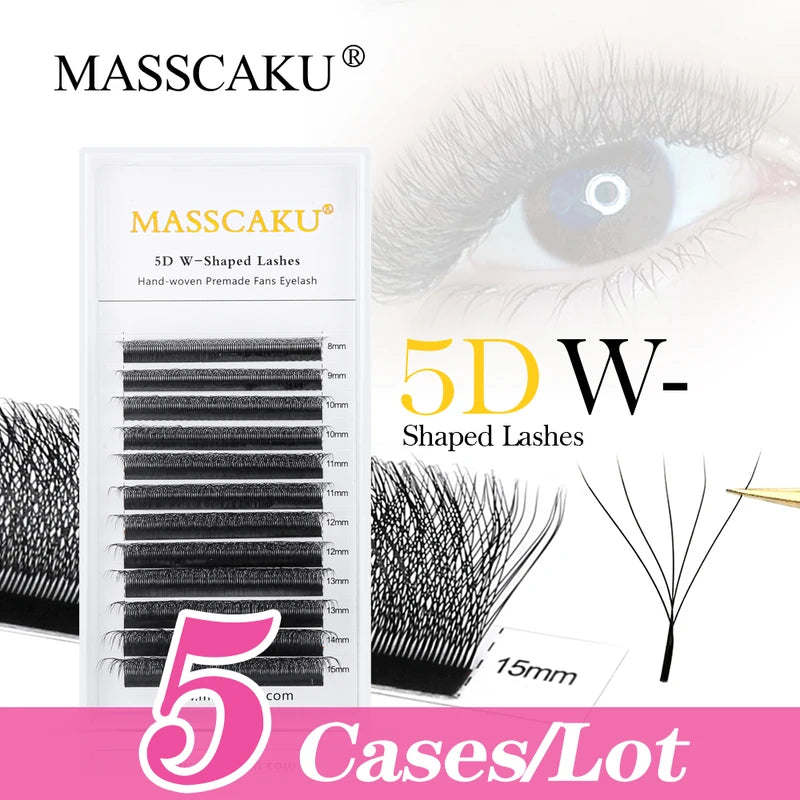 Eyelash Extension Tray Set - 4D/5D/6D W Shape Individual Lashes 8-15mm