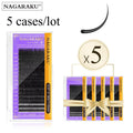 False Eyelash Storage Cases Set - Natural Mink Lash Organizer, 5 Cases