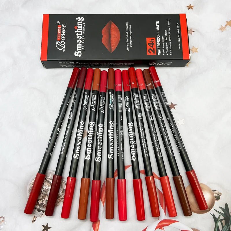 Long-Lasting Lipstick Set with Lip Liner & Matte Lip Gloss for Women