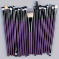 20-Piece Makeup Brush Set with Eyeliner, Blending & Foundation Brushes