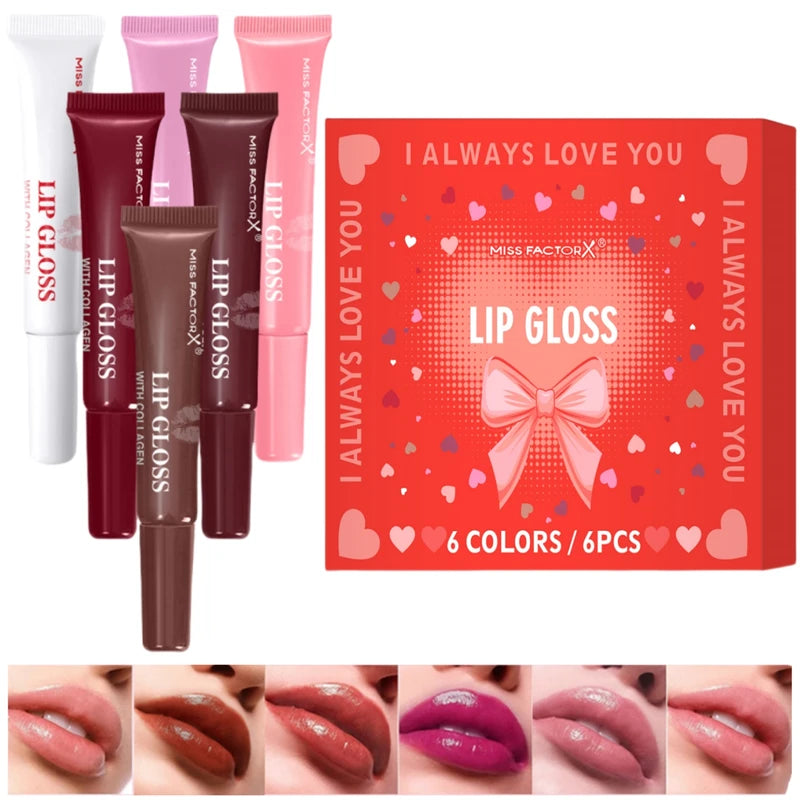 6-Color Lipstick Set - Long-Lasting Moisturizing Shimmering Lip Colors for Women
