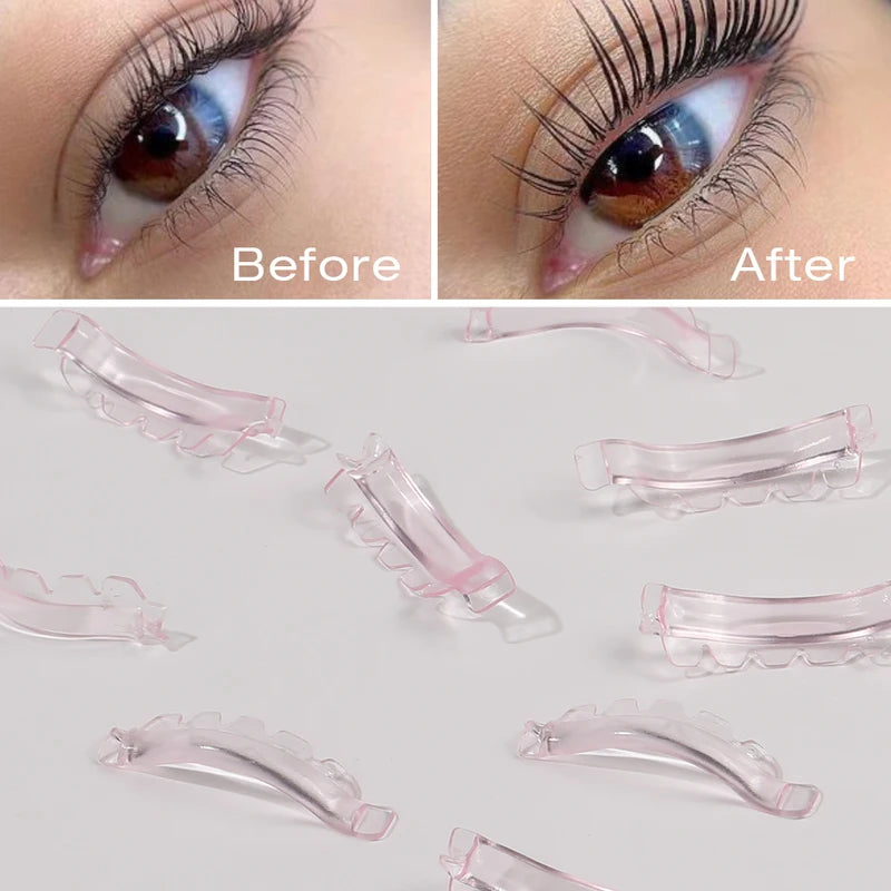 12Pcs Lash Lift Pads Set - Self-Adhesive Silicone Shields for Eyelash Curling