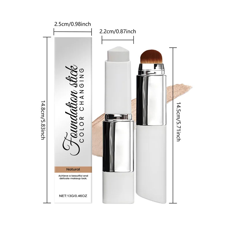 Color Changing Foundation Stick - 2-in-1 Hydrating Concealer Base Cream