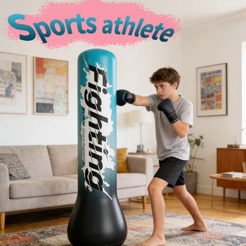 Inflatable Punching Bag - Boxing MMA Taekwondo Energy Stress Relief Toy