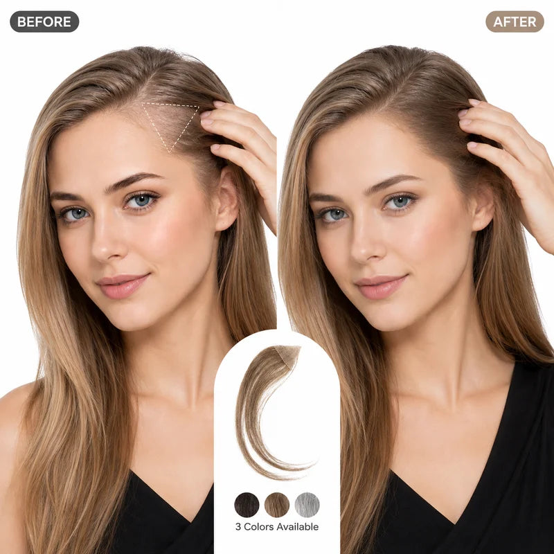 Invisible Triangle Mesh Hairpiece for Women, Lightweight Hair Topper