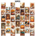 Autumn Fairy Tale Postcards Set of 32 - Harvest Season Greeting & DIY Cards