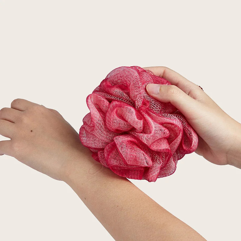 Dual-Color Shower Mesh Sponge Bath Puff Exfoliating Body Scrubber