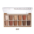 12 Colors Eyeshadow Palette Matte & Shimmer Creamy Powder with Dessert Embossed Pattern, Long Lasting Waterproof Makeup for Daily & Party Looks