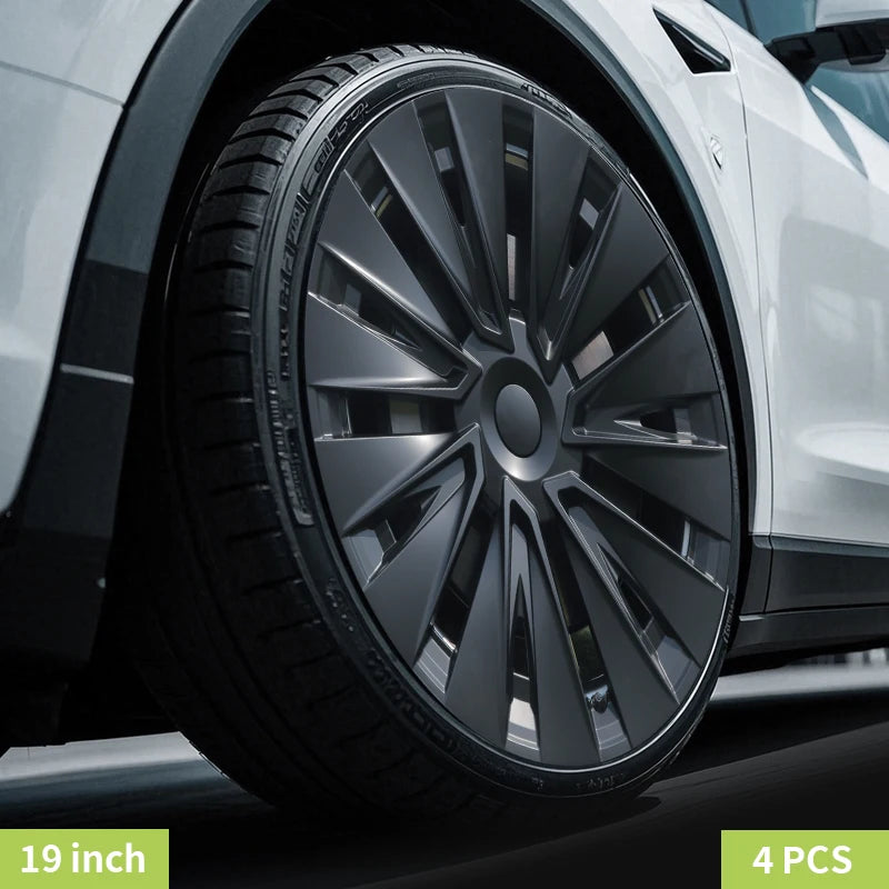 4PCS Tesla Model Y Wheel Cover Hubcaps 19 Inch Turbine Rim Covers Performance Wheels