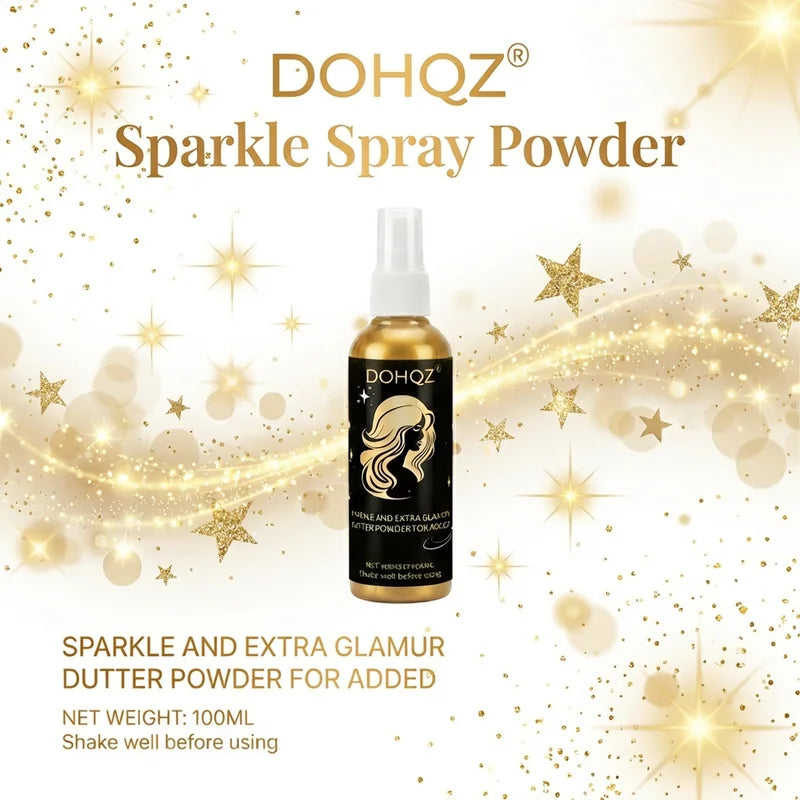 Waterproof Gold Body Glitter Spray for Face Hair Clothes Festival Party 100ML