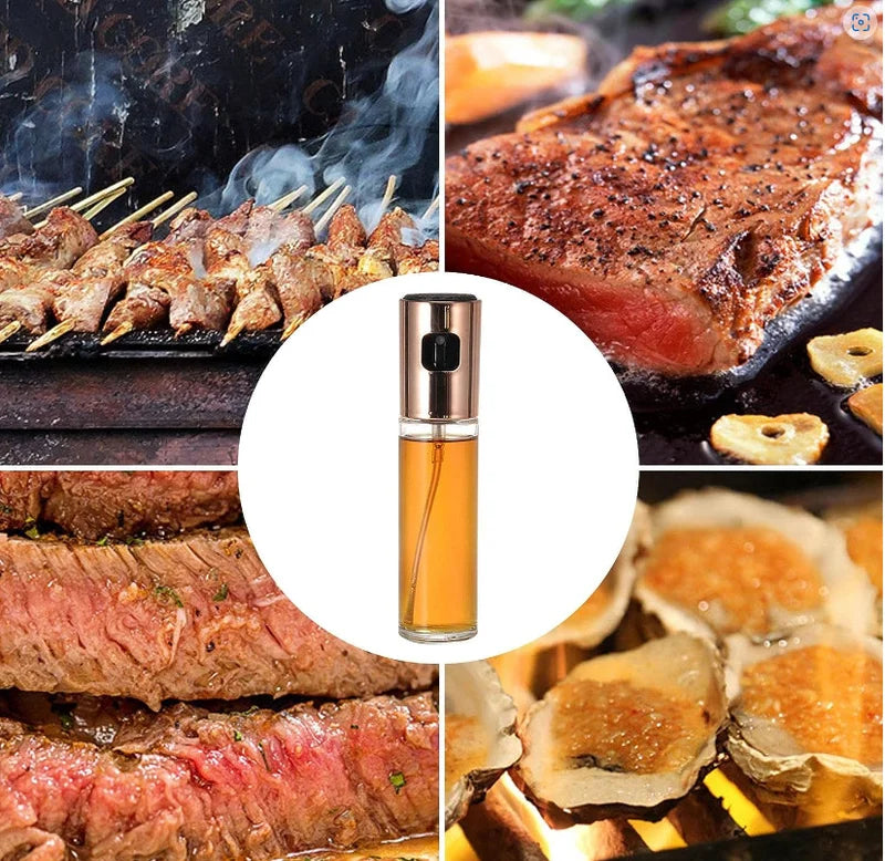 Multi-Purpose Oil Spray Bottle for Cooking & Grill - Refillable, Leak-Proof