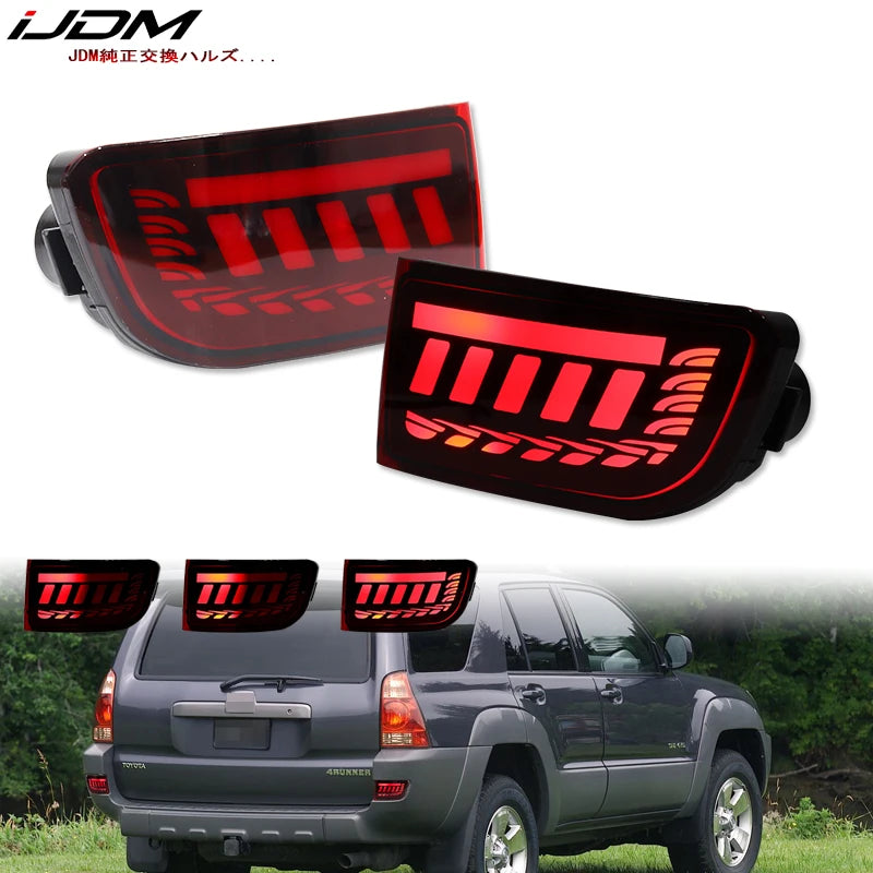 2pcs LED Car Rear Bumper Reflector Lights for Toyota 4Runner Land Cruiser Prado