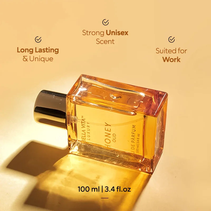 Bella Vita Honey Oud Unisex Eau de Parfum 100ml - Woody Oriental Fragrance