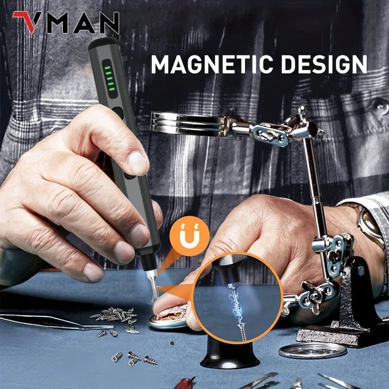 68 in 1 Precision Electric Screwdriver Set with Magnetic Bits & LED for PC & Watch Repair