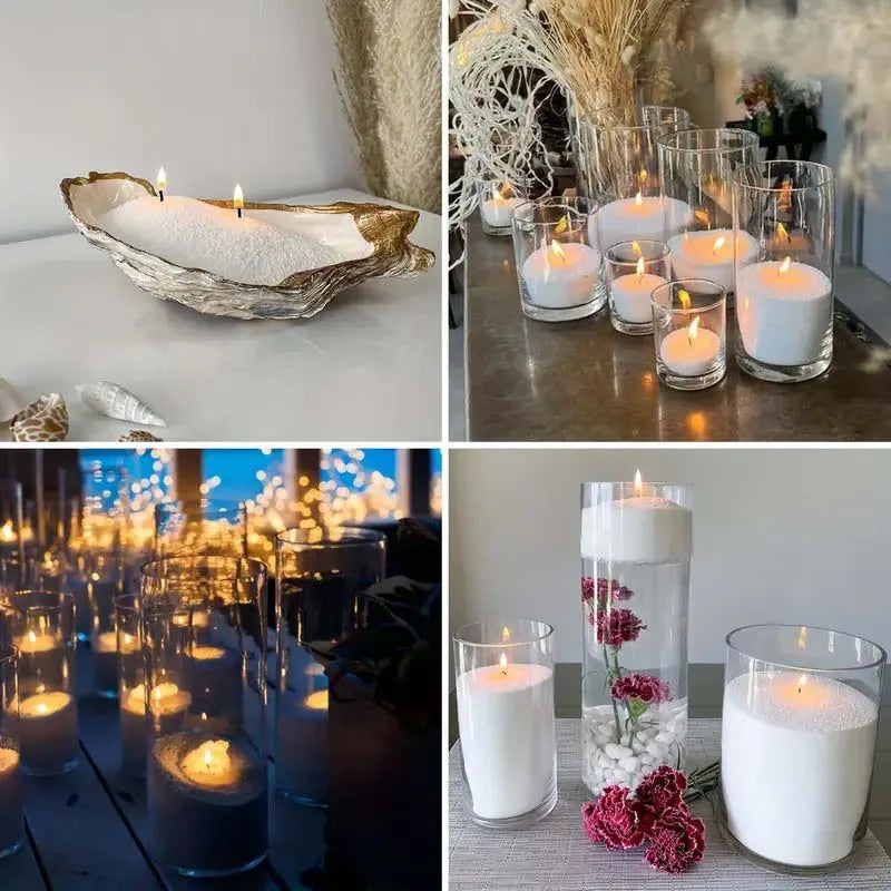 Pearl Candle Kit with 20 Wicks for Candle Making Wedding Party Sand Wax