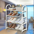 Multi-Color Shoe Organizer 8-10 Pairs, 4-Tier Shoe Rack, Collapsible Storage