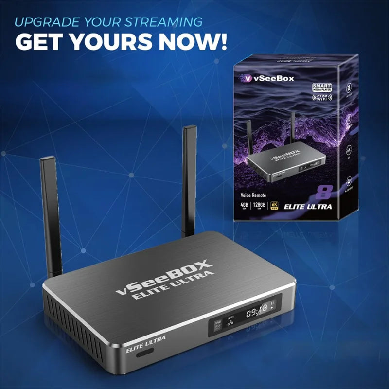 4K Ultra HD Streaming Media Player with Android 12, 8K Output, 128GB Storage