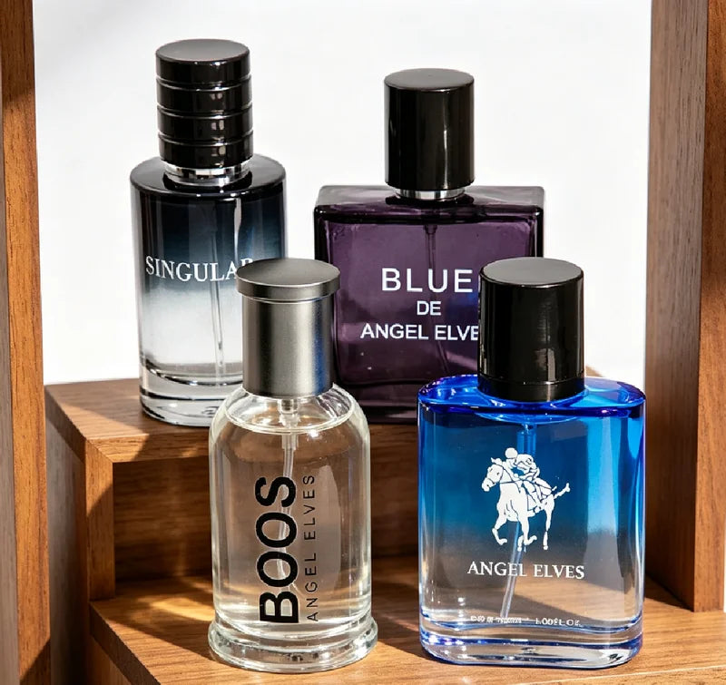 Men's Cologne Gift Set - 4 Premium Vanilla & Scented Perfume Bottles, Long Lasting