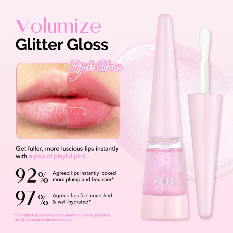 Moisturizing Lip Balm Set with Hyaluronic Acid, Plumping & High Shine Lip Gloss | 3PCS