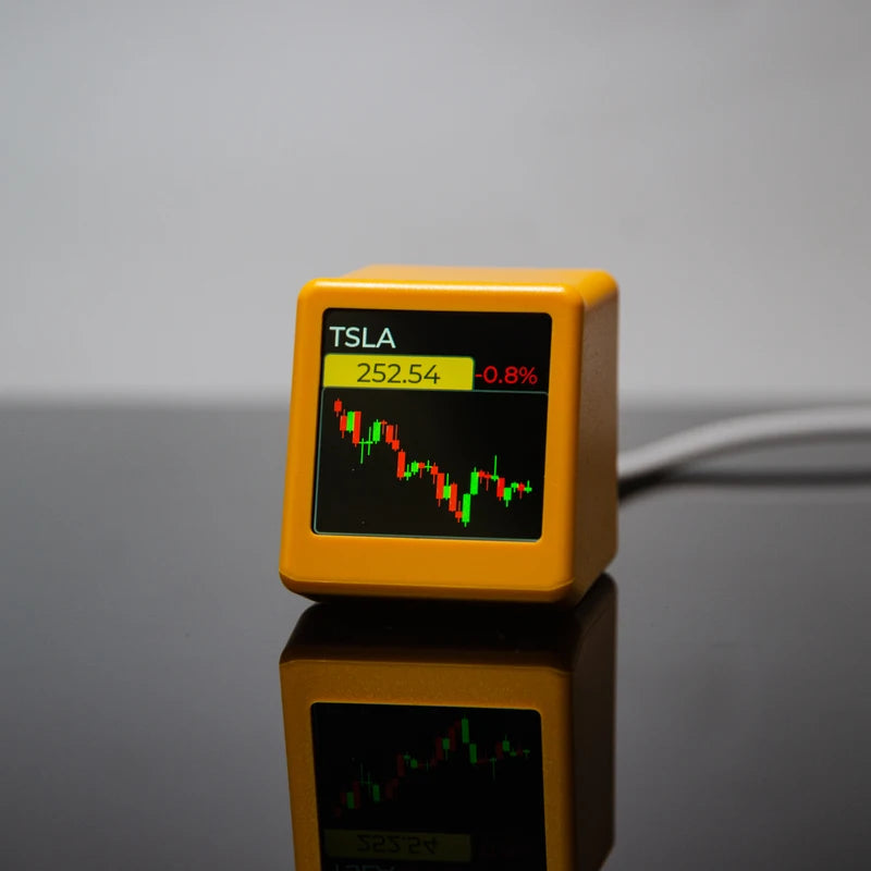 Cryptocurrency & Stock Price Ticker with Weather & Time Display - Multi-Color