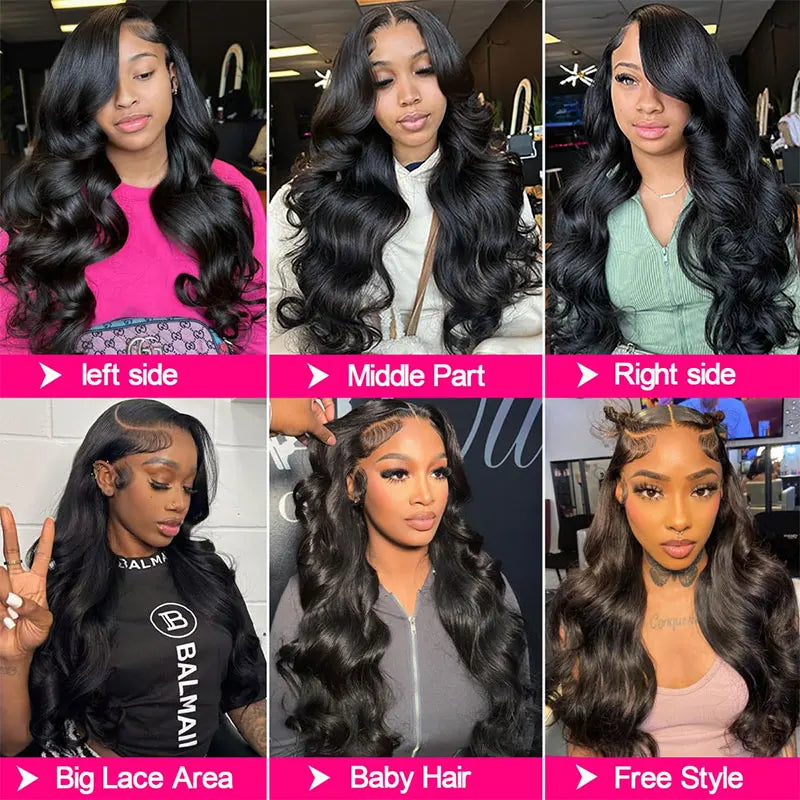 Brazilian Remy Human Hair Wigs with Lace Front and Pre-Plucked Hair for Women