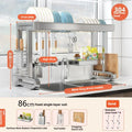 Stainless Steel Over Sink Dish Drying Rack Expandable Counter Organizer