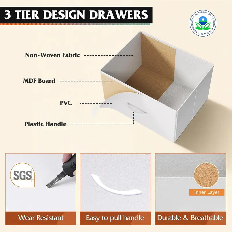 LED TV Stand with 8 Drawers for 55 Inch TV, Multi-Color RGB Lighting