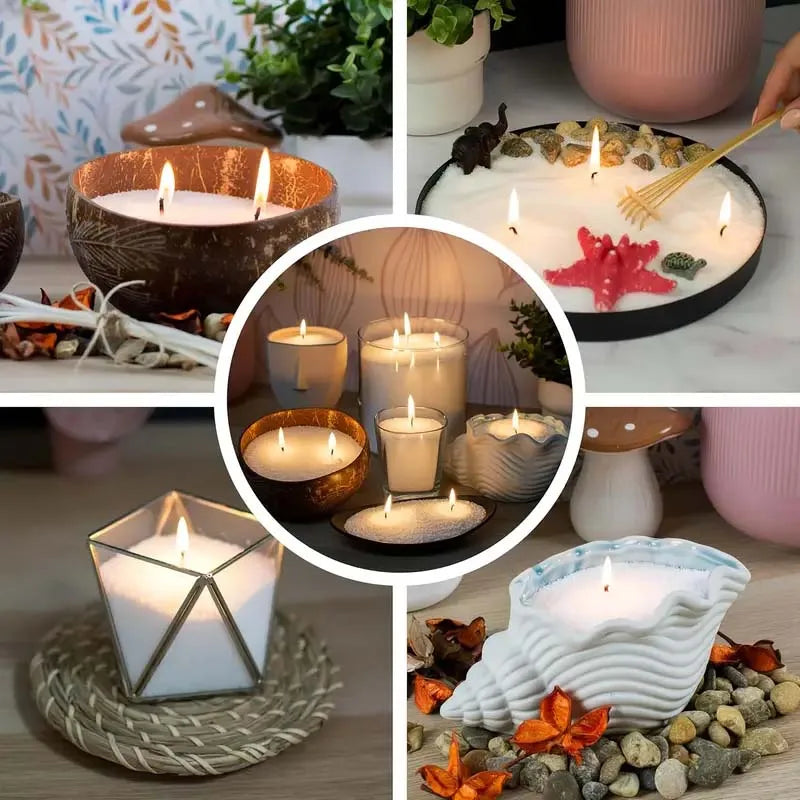 Pearl Candle Wax with Wicks Set - DIY Candle Making Kit for Weddings & Parties