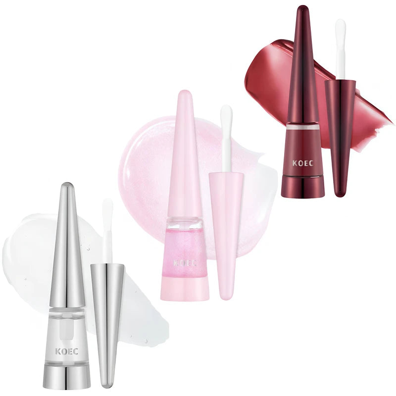 Moisturizing Lip Balm Set with Hyaluronic Acid, Plumping & High Shine Lip Gloss | 3PCS