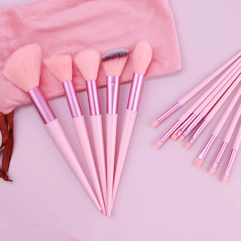 13-Piece Makeup Brush Set with Soft Blush, Foundation, Concealer & Eyeshadow Brushes