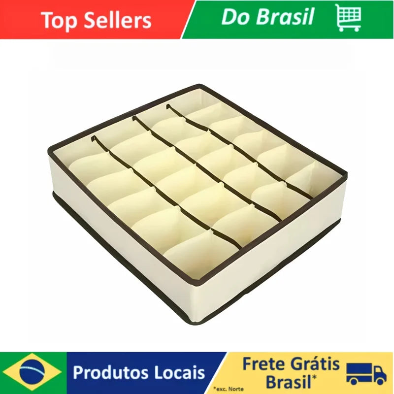 24-Compartment Drawer Organizer for Clothes and Accessories