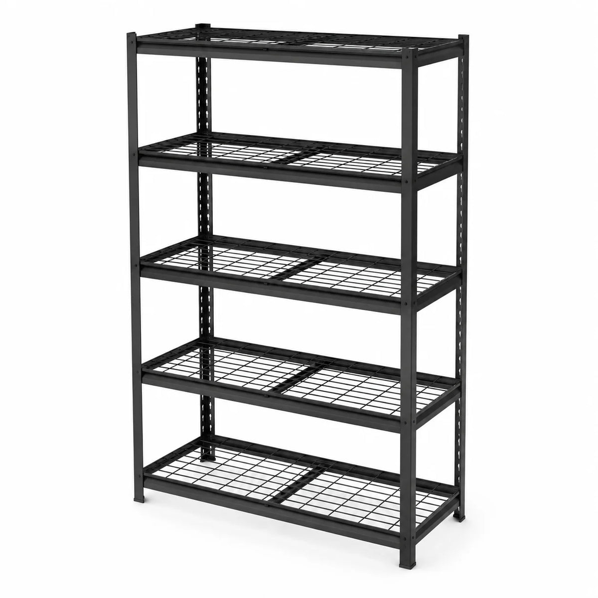 Heavy Duty Garage Shelving Units - Adjustable Wire Storage Racks, 385 LBS Per Shelf, Black, 35.4 x 15.7 x 72 Inches