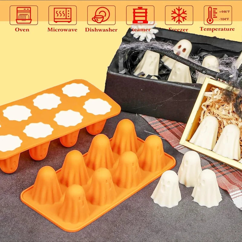 Halloween Ghost Silicone Candy Mold for Chocolates Gummy Jelly & Ice Cubes