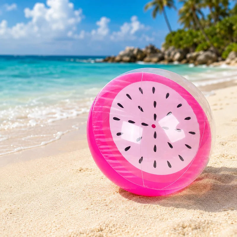 Inflatable Fruit Beach Ball - Transparent PVC Pool Toy for Summer Pool & Beach Parties